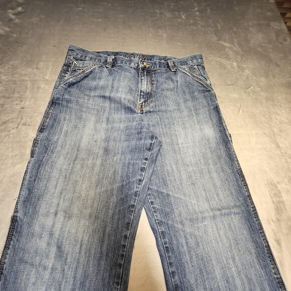 Old Navy Jeans Mens 36x31 Blue Loose Painter Carpenter Workwear Denim Utility - Picture 2 of 9